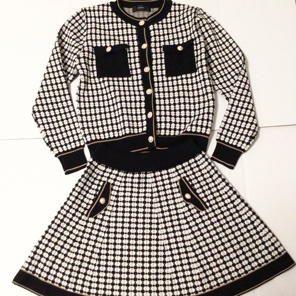 Tweed Plaid Terno